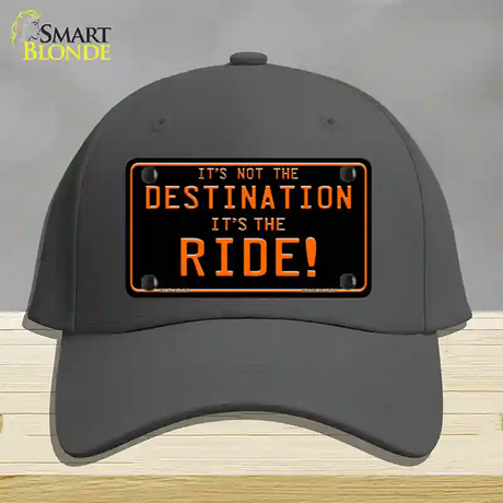 Its Not the Destination Novelty License Plate Hat Cotton / Charcoal