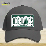 Highlands Colorado Novelty License Plate Hat Cotton / Charcoal