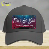 Dont Look Back Novelty License Plate Hat Cotton / Charcoal