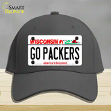 Go Packers Wisconsin Novelty License Plate Hat Cotton / Charcoal