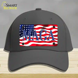 MAGA Flag Novelty License Plate Hat Cotton / Charcoal