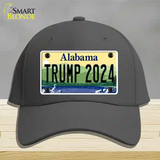 Trump 2024 Alabama Novelty License Plate Hat Cotton / Charcoal