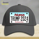 Trump 2024 Arkansas Novelty License Plate Hat Cotton / Charcoal