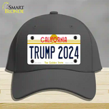 Trump 2024 California Novelty License Plate Hat Cotton / Charcoal