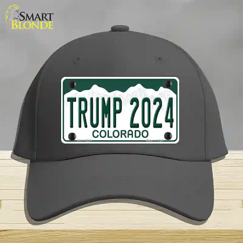 Trump 2024 Colorado Novelty License Plate Hat Cotton / Charcoal