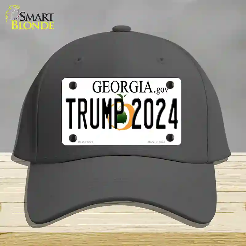 Trump 2024 Georgia Novelty License Plate Hat Cotton / Charcoal