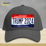 Trump 2024 Idaho Novelty License Plate Hat Cotton / Charcoal