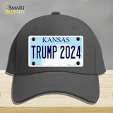 Trump 2024 Kansas Novelty License Plate Hat Cotton / Charcoal