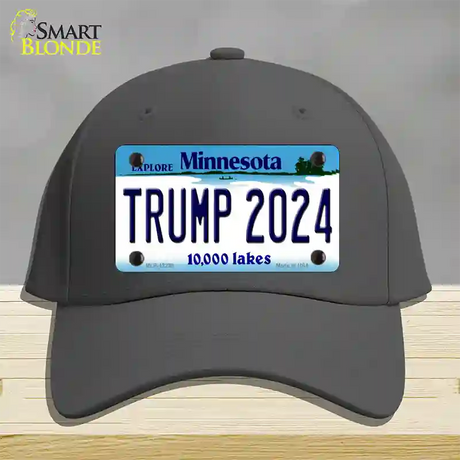 Trump 2024 Minnesota Novelty License Plate Hat Cotton / Charcoal