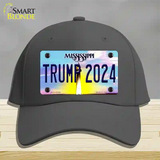 Trump 2024 Mississippi Novelty License Plate Hat Cotton / Charcoal