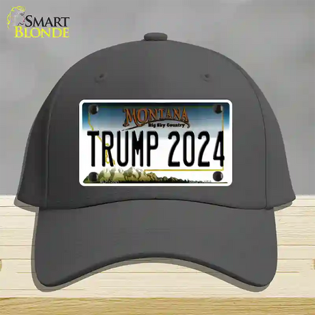 Trump 2024 Montana Novelty License Plate Hat Cotton / Charcoal