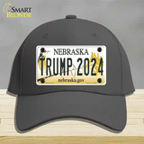 Trump 2024 Nebraska Novelty License Plate Hat Cotton / Charcoal