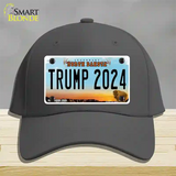 Trump 2024 North Dakota Novelty License Plate Hat Cotton / Charcoal