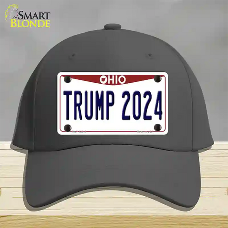 Trump 2024 Ohio Novelty License Plate Hat Cotton / Charcoal