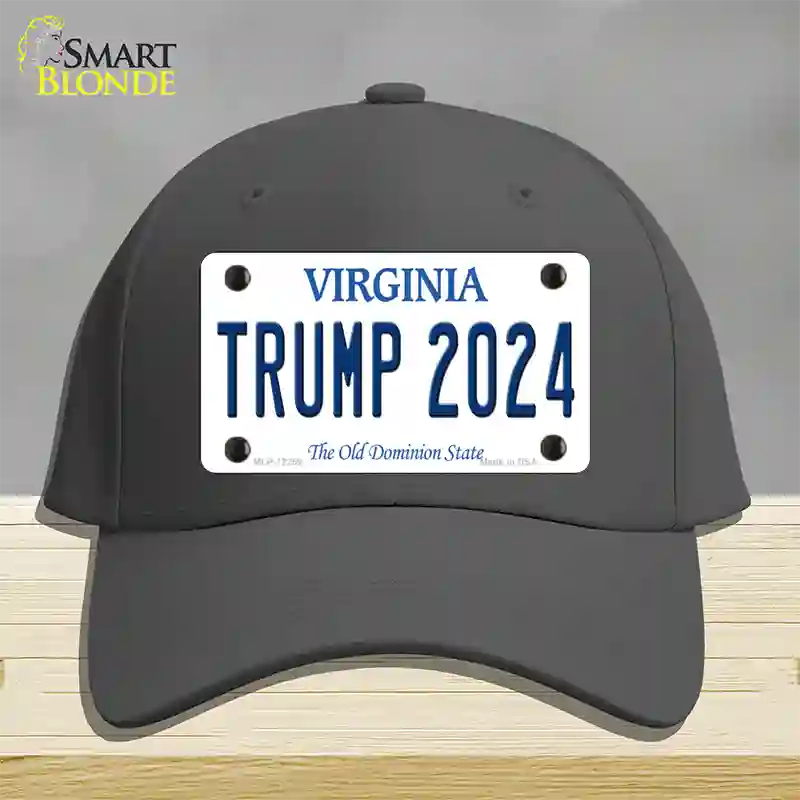 Trump 2024 Virginia Novelty License Plate Hat Cotton / Charcoal