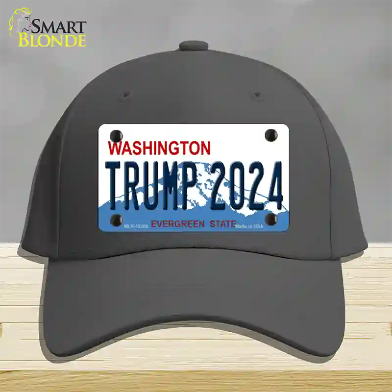 Trump 2024 Washington Novelty License Plate Hat Cotton / Charcoal