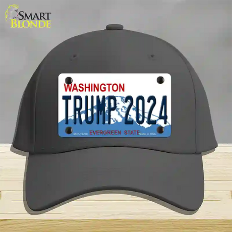 Trump 2024 Washington Novelty License Plate Hat Cotton / Charcoal