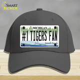 Number 1 Tigers Fan Michigan Novelty License Plate Hat Cotton / Charcoal