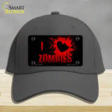 I Love Zombies Novelty License Plate Hat Cotton / Charcoal