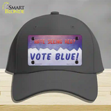 Hate Seeing Red Vote Blue Novelty License Plate Hat Cotton / Charcoal