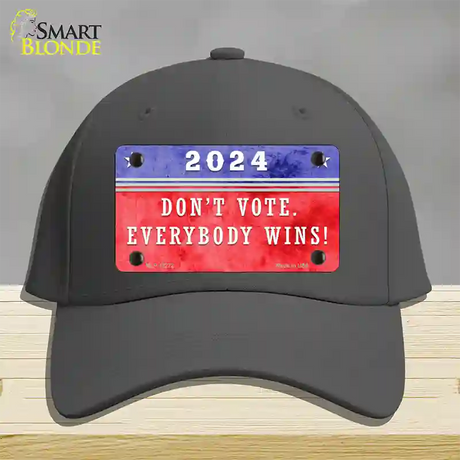 Dont Vote Everyone Wins 2020 Novelty License Plate Hat Cotton / Charcoal