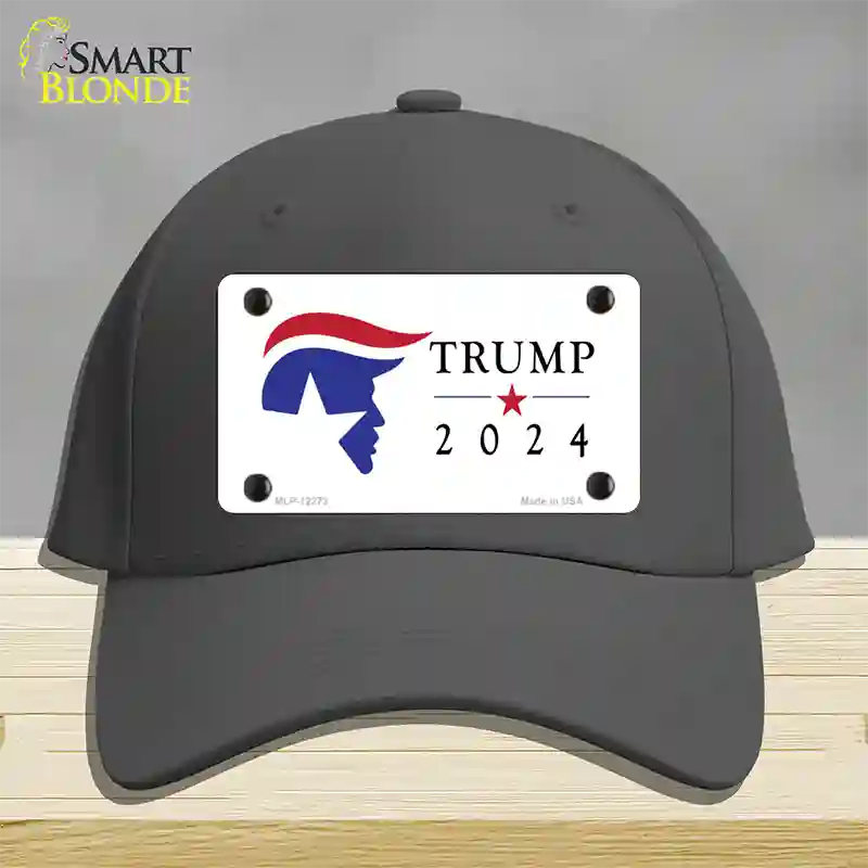 Trump 2024 Silhouette Novelty License Plate Hat Cotton / Charcoal