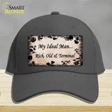 Rich Old And Terminal Novelty License Plate Hat Cotton / Charcoal