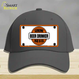 Genuine Beer Drinker Novelty License Plate Hat Cotton / Charcoal