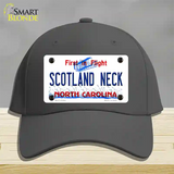 North Carolina Scotland Neck Novelty License Plate Hat Cotton / Charcoal