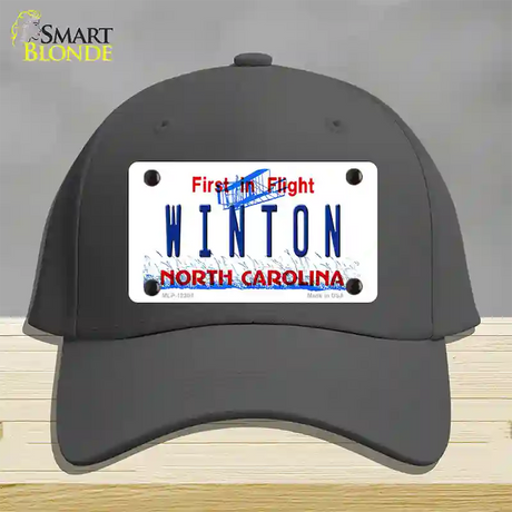 North Carolina Winton Novelty License Plate Hat Cotton / Charcoal