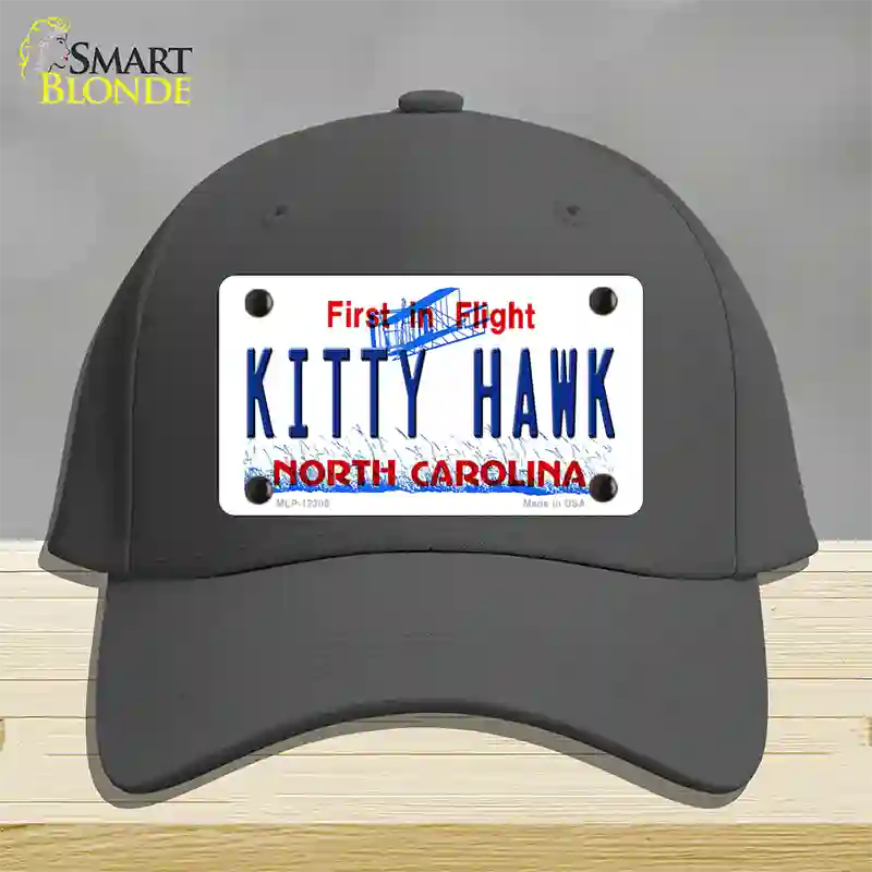 North Carolina Kitty Hawk Novelty License Plate Hat Cotton / Charcoal