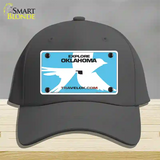 Oklahoma Travel Blank Novelty License Plate Hat Cotton / Charcoal