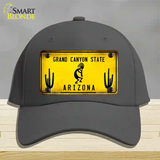 Arizona Kokopelli Yellow Novelty License Plate Hat Cotton / Charcoal