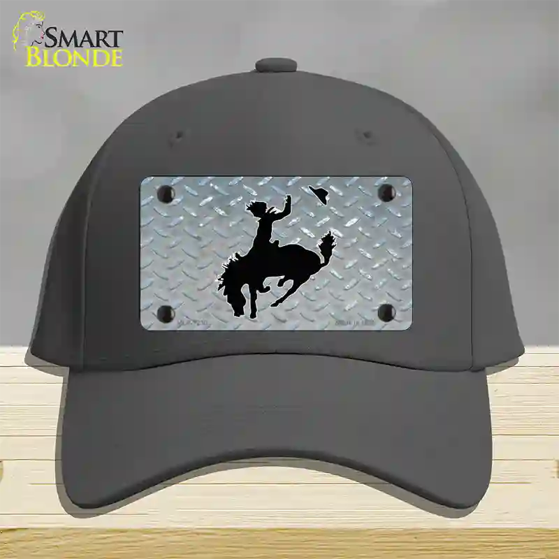 Bucking Bronco Novelty License Plate Hat Cotton / Charcoal