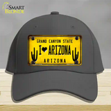 I love Arizona Yellow Novelty License Plate Hat Cotton / Charcoal