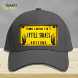 Arizona Rattle Snakes Novelty License Plate Hat Cotton / Charcoal