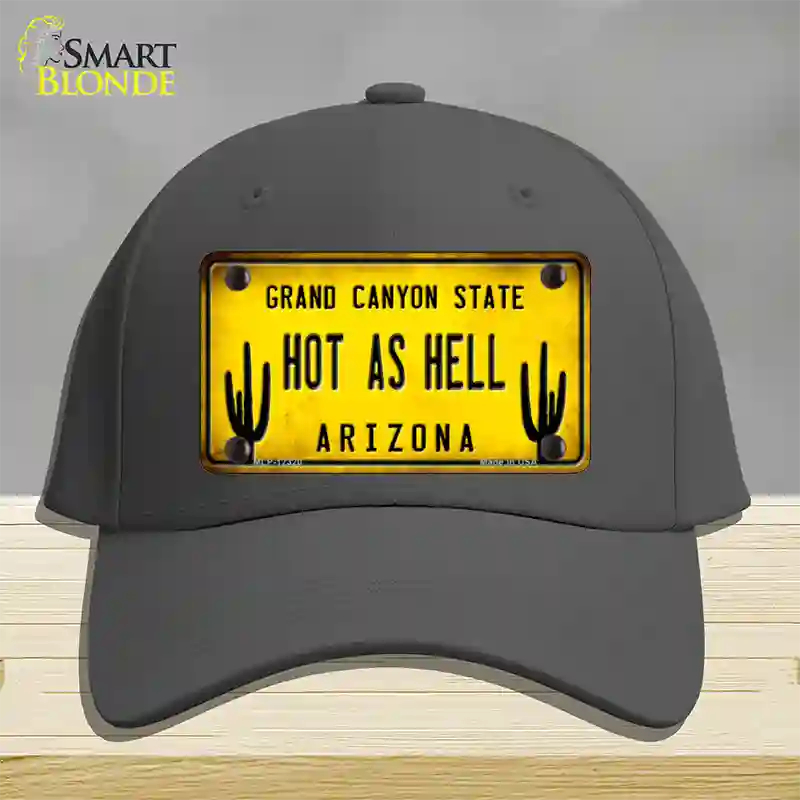 Arizona Hot as Hell Novelty License Plate Hat Cotton / Charcoal