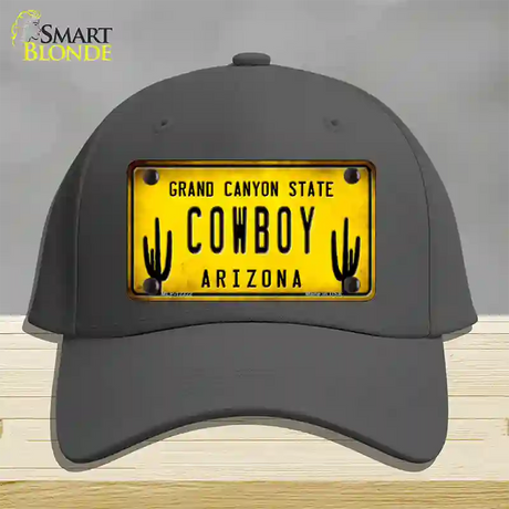 Arizona Cowboy Novelty License Plate Hat Cotton / Charcoal