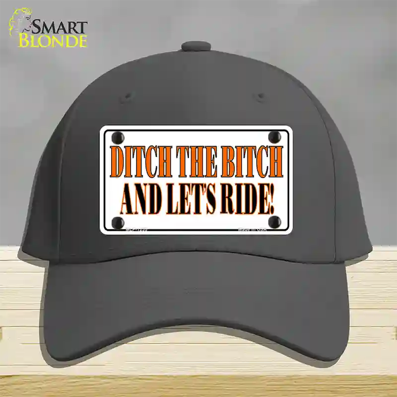 Ditch The Bitch Novelty License Plate Hat Cotton / Charcoal