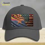 Arizona/American Flag Novelty License Plate Hat Cotton / Charcoal