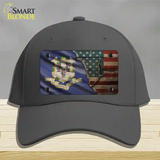 Connecticut/American Flag Novelty License Plate Hat Cotton / Charcoal