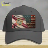 Florida/American Flag Novelty License Plate Hat Cotton / Charcoal