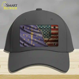 Indiana/American Flag Novelty License Plate Hat Cotton / Charcoal