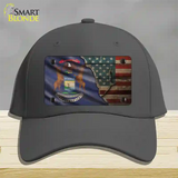 Michigan/American Flag Novelty License Plate Hat Cotton / Charcoal