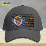 Minnesota/American Flag Novelty License Plate Hat Cotton / Charcoal