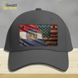 Missouri/American Flag Novelty License Plate Hat Cotton / Charcoal