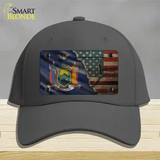 New York/American Flag Novelty License Plate Hat Cotton / Charcoal