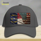 North Carolina/American Flag Novelty License Plate Hat Cotton / Charcoal