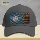 South Dakota/American Flag Novelty License Plate Hat Cotton / Charcoal