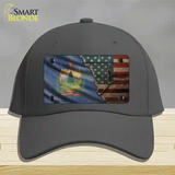 Vermont/American Flag Novelty License Plate Hat Cotton / Charcoal